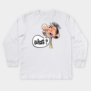 what do you say Kids Long Sleeve T-Shirt